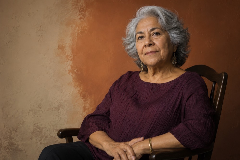 Retrato de una autora de edad mayor en estudio (imagen ilustrativa)